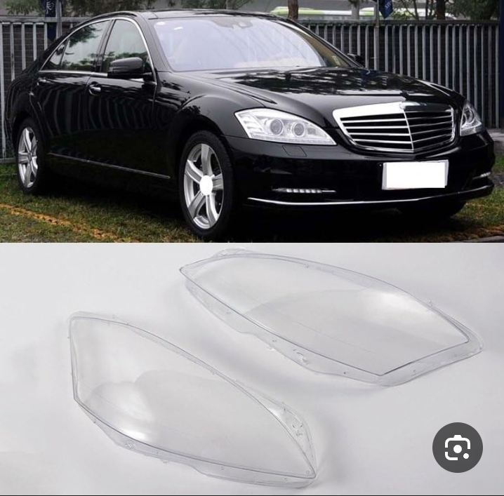 غطاء عدسة زجاجي أمامي لسيارة مرسيدس-بنز الفئة-S (طراز W221).