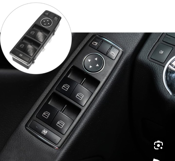 مفتاح تحكم رئيسي في النوافذ الكهربائية (Window Master Switch) مخصص لسيارات مرسيدس-بنز.