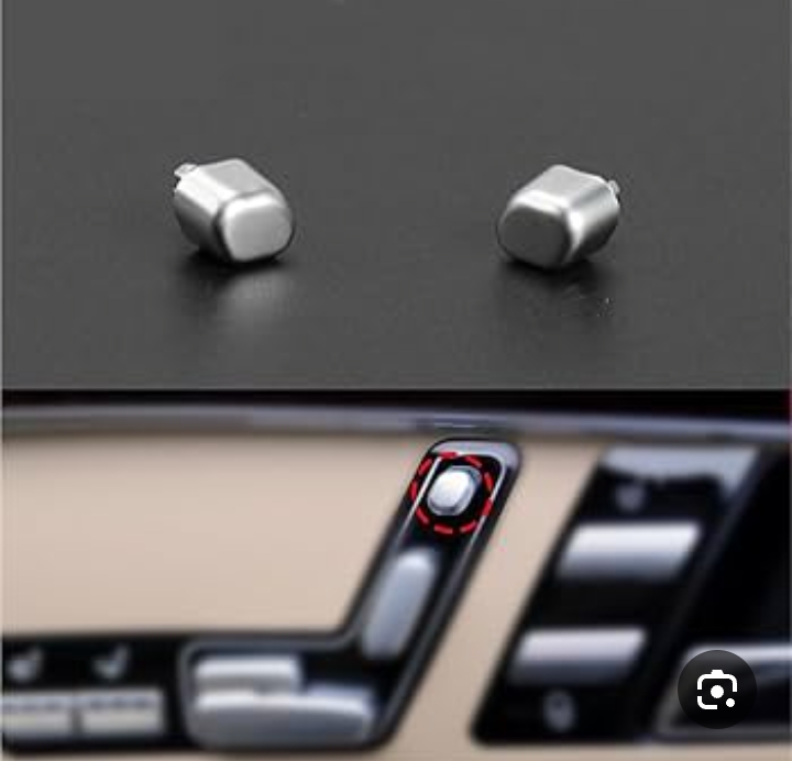 زوج من أزرار تحكم مسند الرأس للمقاعد، المصممة خصيصًا لسيارات مرسيدس-بنز