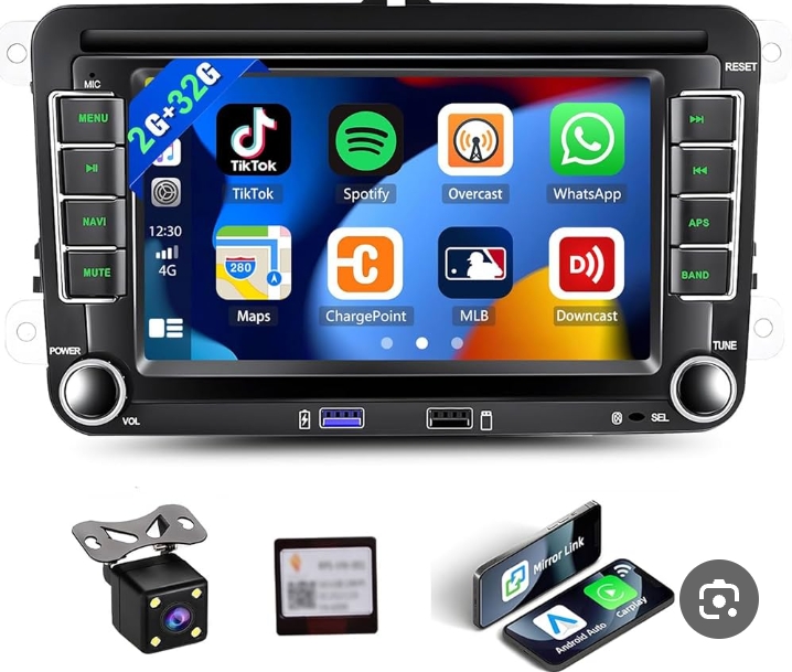 شاشة أندرويد للسيارة مخصصة لسيارات فولكس فاجن.