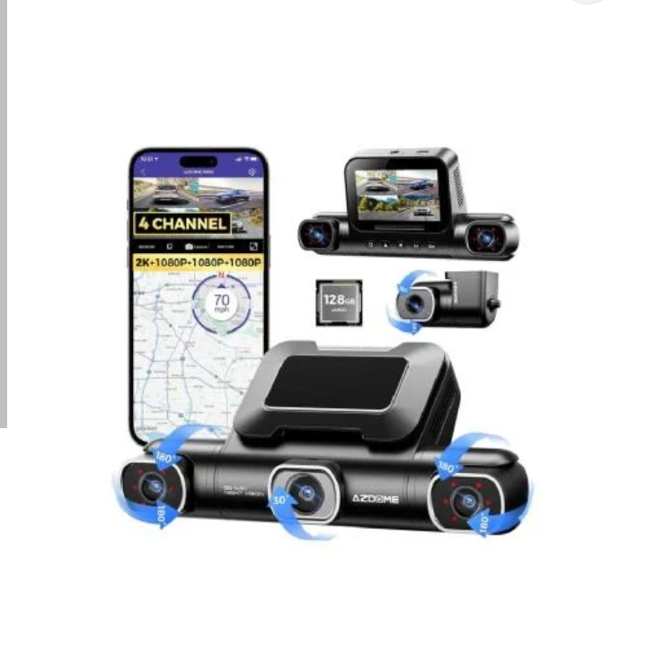 كاميرا مراقبة السيارة AZDOME M660 4-Channel Dash Cam