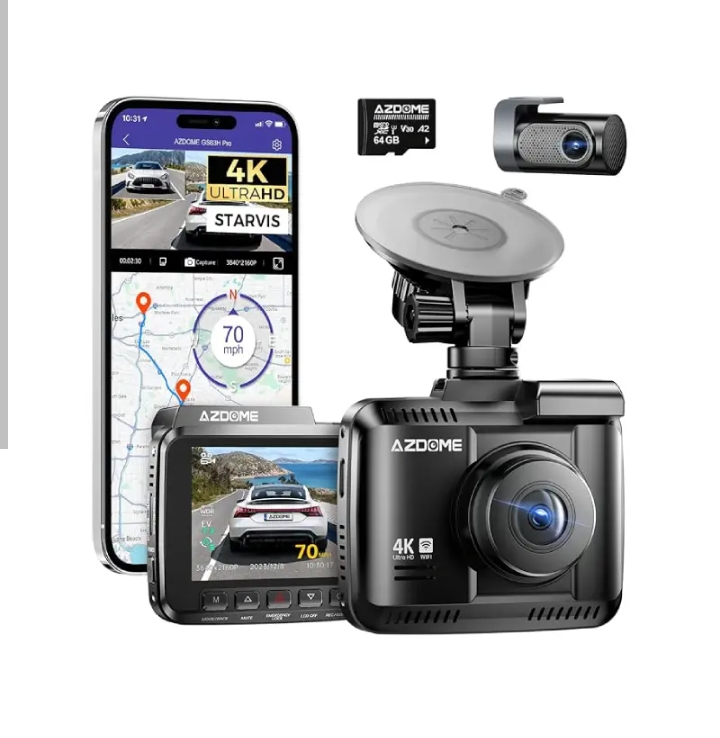 كاميرا مراقبة السيارة AZDOME GS63H Pro 4K.