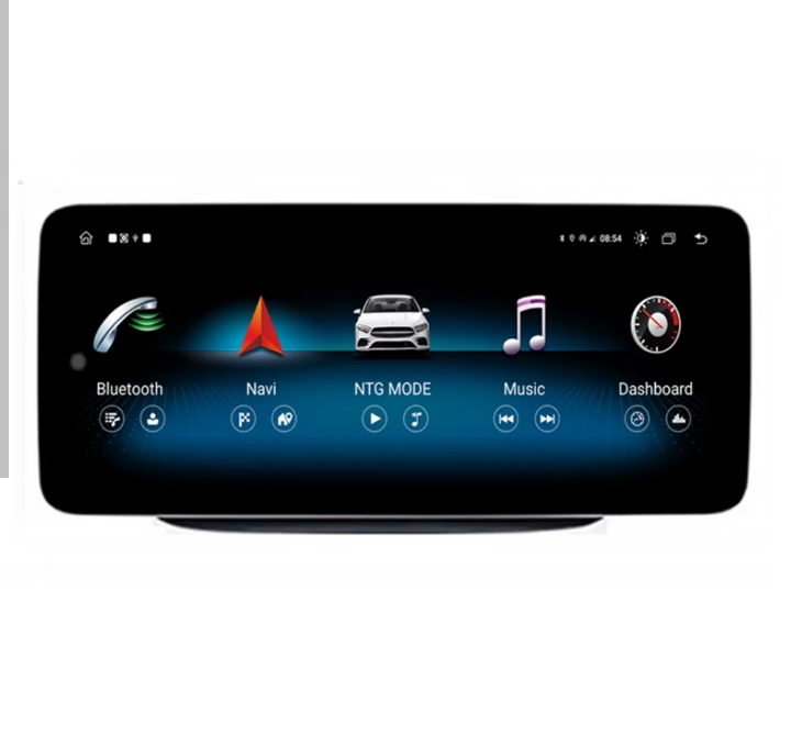 الشاشة بنظام أندرويد مصمم خصيصاً لسيارات مرسيدس-بنز الفئة سي (W205).