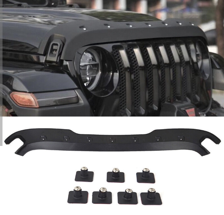 واقي حماية مقدمة غطاء المحرك (Trail Armor Hood Stone Guard Protector) المصمم لسيارات جيب رانجلر JL وجلاديتور.