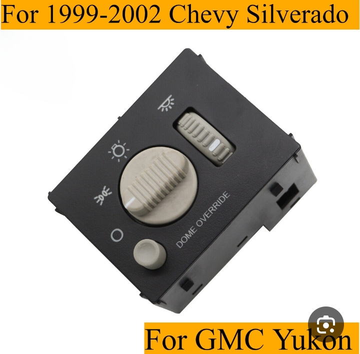 مفتاح تحكم في إضاءة لوحة العدادات والمصابيح الأمامية، متوافق مع سيارات شيفروليه وجي إم سي (مثل سيلفرادو، تاهو، سييرا، يوكون)