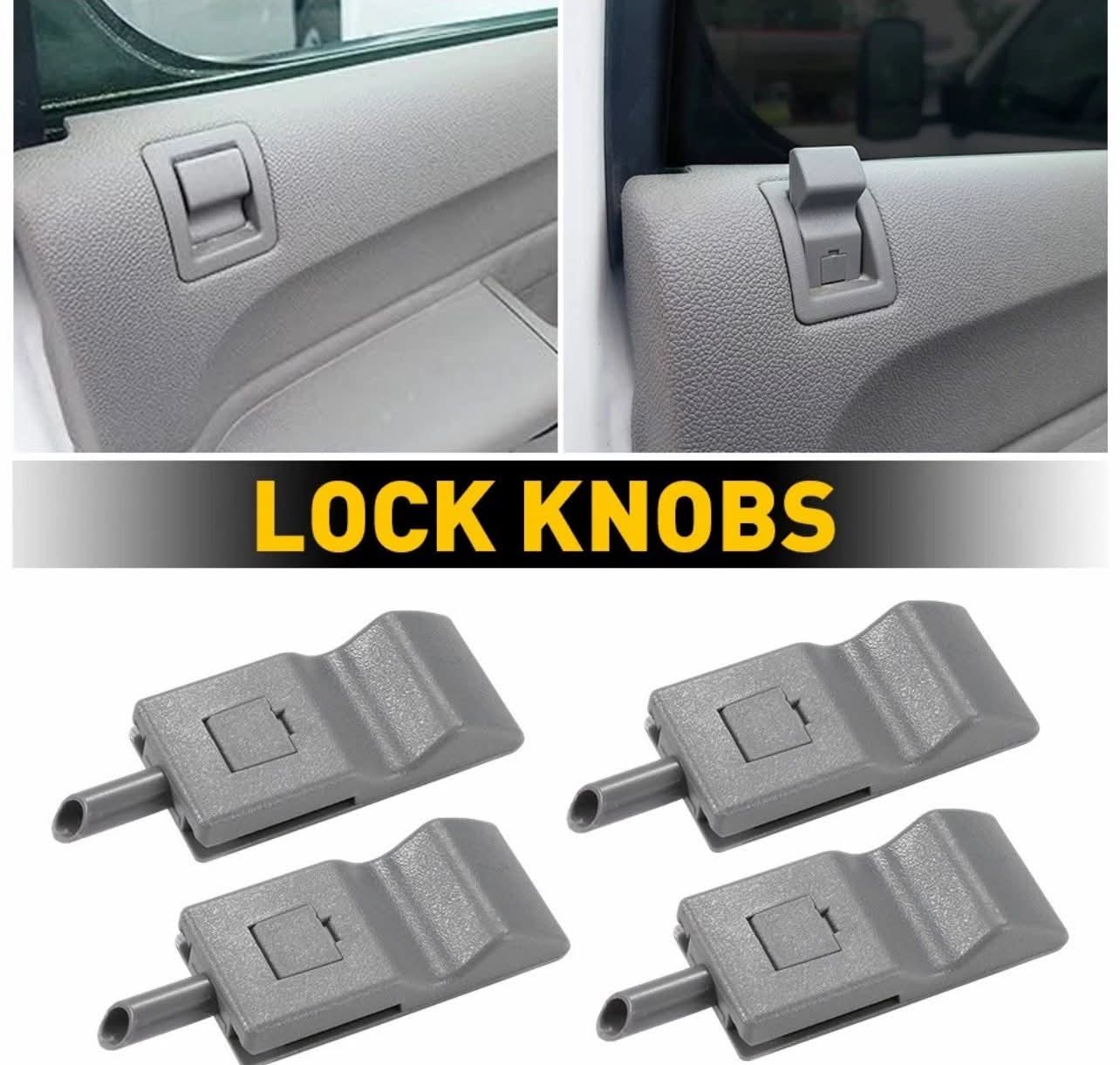 أزرار قفل أبواب داخلية (مجموعة) متوافقة مع سيارات جي إم سي سييرا وشيفروليه سيلفرادو وتاهو ويوكن موديلات 2007-2013.